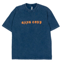 Load image into Gallery viewer, GangCorp "Old English" Indigo Blue & Dark Green T-shirt