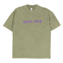 Load image into Gallery viewer, GangCorp "Old English" Matcha & Purple T-shirt