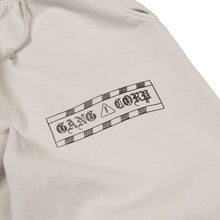 Load image into Gallery viewer, GangCorp "Caution Tape" Sweatpants Cement & Black