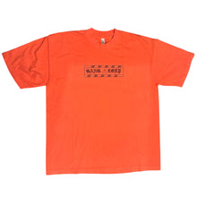 Load image into Gallery viewer, GangCorp “Caution Tape”T-Shirt Neon Orange & Black