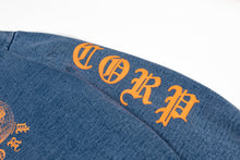 Load image into Gallery viewer, GangCorp "Global" Indigo Blue & Orange Hoodie