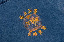 Load image into Gallery viewer, GangCorp "Global" Indigo Blue & Orange Hoodie