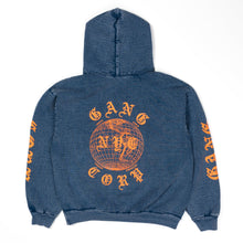 Load image into Gallery viewer, GangCorp "Global" Indigo Blue & Orange Hoodie