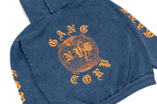Load image into Gallery viewer, GangCorp "Global" Indigo Blue & Orange Hoodie