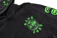 Load image into Gallery viewer, GangCorp "Global" Carbon Black & Green Hoodie