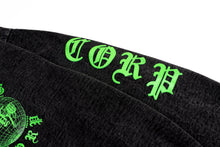 Load image into Gallery viewer, GangCorp "Global" Carbon Black & Green Hoodie