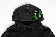 Load image into Gallery viewer, GangCorp "Global" Carbon Black & Green Hoodie