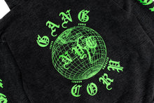 Load image into Gallery viewer, GangCorp "Global" Carbon Black & Green Hoodie