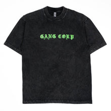 Load image into Gallery viewer, GangCorp "Old English" Carbon Black & Green T-shirt