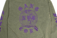 Load image into Gallery viewer, GangCorp "Global" Matcha & Purple Hoodie
