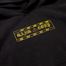 Load image into Gallery viewer, GangCorp "Caution Tape" Hoodie Black &amp; Yellow
