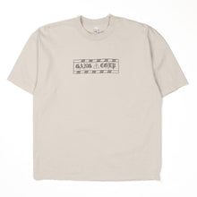 Load image into Gallery viewer, GangCorp "Caution Tape" T-shirt Cement &amp; Black
