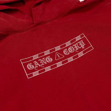 Load image into Gallery viewer, GangCorp "Caution Tape" Hoodie Red &amp; White

