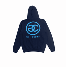 Load image into Gallery viewer, GangCorp &quot;GC&quot; Navy &amp; Baby Blue Hoodie
