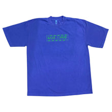 Load image into Gallery viewer, GangCorp “Caution Tape”T-Shirt Neon Purple &amp; Green
