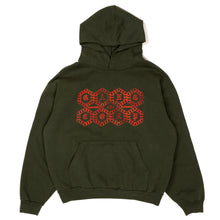 Load image into Gallery viewer, GangCorp &quot;G-Hive&quot; Hoodie Ivy &amp; Red
