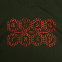 Load image into Gallery viewer, GangCorp &quot;G-Hive&quot; T-Shirt Ivy &amp; Red
