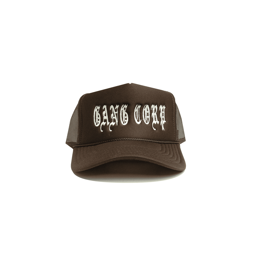 GangCorp ”Old English” Brown & Cream Hats Embroidered