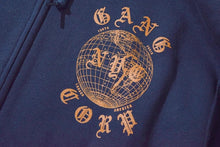 Load image into Gallery viewer, GangCorp &quot;Global&quot; Navy Blue &amp; Orange Hoodie
