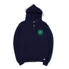 Load image into Gallery viewer, GangCorp &quot;GC&quot; Navy Blue &amp; Neon Green Hoodie
