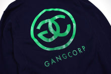 Load image into Gallery viewer, GangCorp &quot;GC&quot; Navy Blue &amp; Neon Green Hoodie
