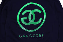 Load image into Gallery viewer, GangCorp &quot;GC&quot; Navy Blue &amp; Neon Green Hoodie
