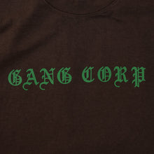 Load image into Gallery viewer, GangCorp &quot;Old English&quot; Brown &amp; Dark Green T-shirt
