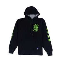 Load image into Gallery viewer, GangCorp &quot;Global&quot; Black &amp; Neon Green Hoodie
